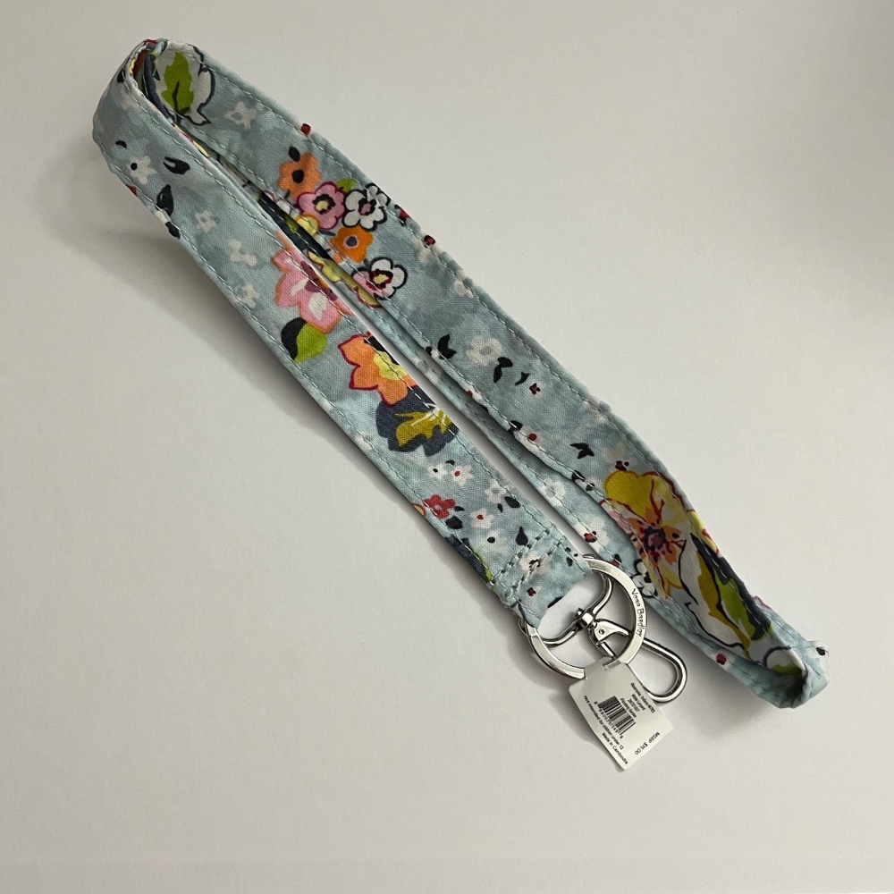 NWT Vera Bradley Floating Garden Zip ID Case and Wide Lanyard Set - Picture 9 of 11